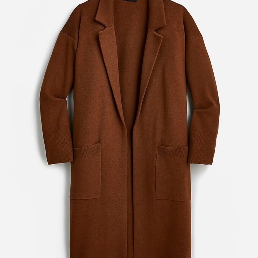 J. Crew Brown Open-Front Cardigan